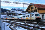 Der Einheitswagen III Steuerwagen 50 85 80-35 990 in Zweisimmen, 4.Februar 2021