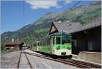 Der ASD  TPC BDe 4/4 403  Ollon  und der Bt 431 (ex BLT) warten in Les Diablerets auf die Abfahrt (12:36) nach Aigle.