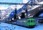 Steuerwagen der Autozüge durch den Lötschberg-Scheiteltunnel: BDt 50 85 80-35 946 in Kandersteg.