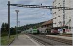 Mit dem EW III Steuerwagen 991 an der Spitze erreicht der RE 3912 von Bern nach La Chaux-de-Fonds den Bahnhof Les Hauts-Geneveys.