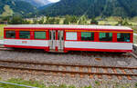 Der vierachsige Personenwagen A 4161 der DFB Dampfbahn Furka-Bergstrecke AG, ex MGB A 2061, ex BVZ A 2061, ein Mitteleinstiegswagen der 1.