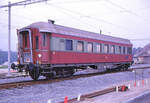 Der Kinowagen X 91140 in Worblaufen. So weit ich feststellen konnte, war er ein alter Speisewagen mit der Nummer Dr4 10. 24.September 1969 