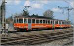 Der ASM Be 4/4 301 mit Bt (Bipperlisi) erreicht den Bahnhof von Langenthal.

22. April 2006