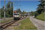 Die MOB GDe 4/4 6006 fährt mit ihrem MOB Panoramic Express PE 2122 von Montreux nach Zweisimmen in Fontanivent durch.