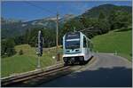 Der TPC ASD ABe 4/8 473  Glacier 3000  ist beim Einfahrsignal von Les Planches (Aigle) auf der Fahrt nach Les Diablerets. 

27. Juli 2024