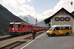 RhB Ge 4/4 II Nr.633 in Guarda am 22.08.2009.