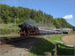 Den Rundkurs Schaffhausen - Etzwilen - Singen - Schaffhausen konnte man zuletzt 1969 mit Personenzügen fahren. Dies ist der erste Sonderzug auf diesem Weg seit 1969 kurz vor Erreichen seines Startpunkts Schaffhausen. Thayngen, August 2020.