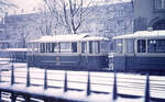 Die alten Berner Zweiachs-Anhänger, Standard-Anhänger Serie 238-257 von 1914: Wagen 250 wartet am 22.November 1965 auf Abbruch. Depot Burgernziel.  