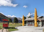 riffelalp/862291/das-riffelalp-tram-wagen-nr-1-in Das Riffelalp-Tram, Wagen Nr. 1, in der Schleife vor dem Hotel. 18.September 2024 