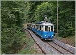 Les chemins de fer disparus - Die verschwundenen Bahnen (Tramway de Lausanne 1896 - 1964) - Der Ce 2/3 ist mit zwei Anhngern mitten im Wald kurz vor Vers Chez Rober auf dem Weg nach Chamby.