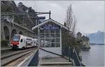 Mit dem Fahrplanwechsel werden die R1 und R2 (Grandson-Bex) wochentags (MO-FR) praktisch ausschliesslich, die RE 33 (Annemasse - Martigny) gr�sstenteils mit SBB RABe 512 gefahren. 
Im Bild ein SBB RABe 512 auf dem Weg in Richtung Aigle beim Ch�teau de Chillon bzw. bei der Haltestelle Veytaux-Chillon.

4. Februar 2026