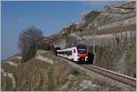  Fernverkehr  auf der Train de Vignes Strecke: der für den Fernverkehr beschaffte SBB RABe 523 503  Mouette  (RABe 94 85 0 523 503-6 CH-SBB) ist als S7 auf der Train de Vignes Strecke zwischen