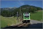 Der TPC ASD ABe 4/8 471 ist kurz vor Les Planches (Aigle) auf dem Weg nach Les Diablerets.