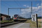 Kilometer 27.5 der Strecke Lausanne - Vallorbe, der Bahnhof Arnex bzw.