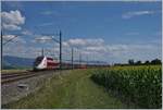 200-lausanne-vallorbe/706335/der-tgv-lyria-9261-triebzug-4721 Der TGV Lyria 9261 (Triebzug 4721) auf der Fahrt von Paris Gare de Lyon nach Lausanne hat bei Arnex sein Ziel schon fast erreicht.

14. Juli 2020