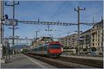 Der Regionalzug 7257 erreicht von Yverdon kommend sein Ziel Neuchâtel. Er wird dann als RE 18122 nach Frasne weiterfahren. 

13. August 2019