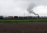 SBB/SCB: Ec 2/5 28  Genf  (1858) anlsslich einer Sonderfahrt bei  Schlechtwetterstimmung  auf dem bereits seit mehreren Jahren fr den Personenverkehr stillgelegten SBB-Streckenabschnitt