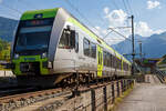 Zwei gekuppelte  Lötschberger  der  BLS RABe 535 103 und der BLS RABe 535 120 fahren am 08.09.2021,als RE 4274 (RegioExpress) Domodossola – Brig – Kandersteg – Spiez –