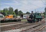 Nachdem der OeBB Extrazug zum traditionellen Gotthelf M�rit Sumiswald Gr�nen erreicht hat, rangiert die OeBB die Mallet Dampflok Ed 2 2/2 196 und ich kann sie (endlich) von  vorne  fotografieren.