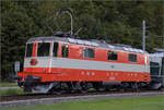 Grosses BoBo-Treffen in Balsthal - die Teilnehmerinnen:

Re 4/4 II 11141 ist der zweite Star der DSF beim Treffen. Die ehemalige Swiss-Express-Lok fhrt neuerdings wieder im Originalgewand als Cremeschnitte umher. Mit dieser Neuheit ist eine berraschung fr die Fans dieser Baureihe gelungen. ussere Klus, September 2024.