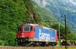 SBB 420 169 macht am 15 September 2011 ein Solofahrt bei Erstfeld auf die Gotthard Nordrampe.