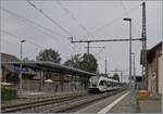 Im Regionalverkehr, nun im Halbstundentakt, verkehren Tubrbo GTW RABe 526, hier er RABe 526 040-6 von Erzingen nach Schaffhausen bei der Einfahrt in Wilchingen Hallau.

6. Sept. 2022