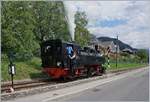 Die Blonay - Chamby Bahn G 2x 2/2 105 beim Umfahren ihres Zug in Blonay.