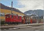Zu meiner Freude sorgt auch diesen Winter das Gespann des CEV X rot 91 und der 1911 gebauten CEV HGe 2/2 N° 1 für die Schneeräumung auf der Strecke Blonay - Les Pléiades.