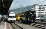 Mit dem Dampfzug zur Arbeit! Diese Vergnügen hatte ich am letzten Sonntag im Juli. Leider blieb dann in Vevey keine Zeit, das Manöver des Blonay-Chamby Dampfzugs abzuwarten, denn die Arbeit rief... Die BFD HG 3/4 N° 3 ist mir ihrem Rive Belle Epoque Zug in Vevey angekommen und wartet nun auf die Abfahrt des CEV MVR ABeh 2/6 7508 nach Les Pléiades, damit die Dampflok ihren Zug umfahren und am Bahnsteig bereitstellen kann. 
Das Bild gewinnt an Aktulität, da die MOB im Bahnhof von Vevey Umbauarbeiten vornimmt, dessen Pläne mir zur Zeit nicht bekannt sind, jedenfalls ist das Gleis auf welchem der Dampfzug steht, bereits abgebaut worden und es sind  neue Fundemente für Fahrleitungsmaste angefertig worden. 

27. Juli 2025