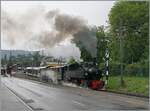 Bei garstigem Wetter verl�sst die SEG G 2x 2/2 105 Blonay in Richtung Chaulin. 

15. Juni 2025