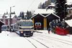 MOB: Winterliche Stimmung in Les Avants im Januar 1996.