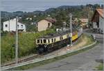 L'aventure ferroviaire de l'Oberland Bernois / Das Bahnabenteuer des Berner Oberlands - der MOB FZe 6/6 2002 ist mit seinem Riviera Belle Epoque Zug 200207E bei Planchamp auf dem Weg nach Montreux.

5. September 2026