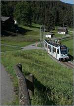 Der ASD ABe 4/8 473 473 hat nach einem kurzen Halt in Plan Morier wieder Fahrt aufgenommen und f�hrt nun weiter nach Les Diablerets. 

1. September 2026
