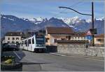 In Aigle kurz nach der neu gestalteten Haltestelle Aigle March� ist der TPC ABe 4/8 473 aus R 71 nach Les Diablerets.

9. Februar 2026