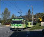 Der TPC BVB Beh 4/8 verlässt auf seiner Fahrt von Bex nach Villars s/O den Bahnhof La Barboleuse.

11. Okt. 2021
