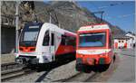 In Vernayaz M-C begegnet der TMR Beh 4/8 72 (UIC 90 85 838 072-4 CH-TMRSA) dem neuen TMR/SNCF Beh 4/8 (90 85 838 0891-4). W�hrend letzterer als Regionalzug 18977 auf dem Weg von Vallorcine nach Martigny ist, werden mit dem neuen Beh 4/8 91 Testfahrte ...