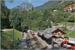 Von Vallorcine erreicht der TMR BDeh 4/8 21 auf dem Weg nach Martigny den Bahnhof von Les Mar�cottes. 

11. Juli 2026