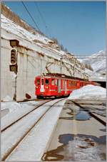 Die letzten Jahre ihres Einsatzes verbrachten die BVZ ABDeh 8/8 oft im Pendelverkher Zermatt-Täsch-Zermatt.