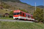 Steuerwagen der Matterhorn-Gotthard-Bahn bei Mörel.