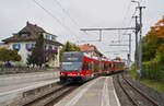 Am 11.10.2025 trifft das Be 2/6-Doppel 503 und 510 in Ins Dorf ein