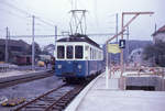 Ehemalige Vereinigte Bern-Worb-Bahnen VBW: Der neuste Triebwagen 43 (später 74) in Worblaufen SZB, 24.September 1969  