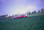307-bern-8211-bolligen-8211-worb/663564/ehemalige-vereinigte-bern-worb-bahnen-vbw-bern-kornhausplatz Ehemalige Vereinigte Bern-Worb-Bahnen VBW, Bern Kornhausplatz - Bolligen - Worb-Linie: Der Triebzug 3 der Bremgarten-Dietikon-Bahn auf Vorführungsfahrt bei Vechigen, 24.September 1969 