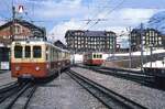 Als Ergänzung zu Peters hervorragenden Aufnahmen von der Jungfraubahn zwei Bilder aus dem Mai 1981: BDeh 2/4 202 und ein weiterer BDeh 2/4 im Bahnhof Kleine Scheidegg
