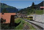Leistungsstarke 80 cm Spur: Die WAB (Wengerneralp Bahn) betreibt zwischen Lauterbrunnen, Wengen, Kleine Scheidegg und Grindelwald einen leistungsfähigen Verkehr im dreißig Minuten Takt.