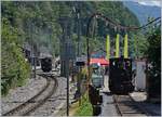 Schweizer Dampftage Brienz 2018: Leider kein gutes, aber das einzigste Bild, welches zumindest ansatzweise die Ballenberg Dampfbahn SBB G 3/4 208 und die G 2/2 Ticino von Martin Horath gemeinsam zeigen. 
30 Juni 2018