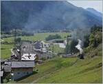 Nicht eine Burg, sondern einen Hügel bestieg ich, um diesen Blick über den Bahnhof von Oberwald zu bekommen und dazu die HG 4/4 704 mit ihrem Dampfzug auf der Fahrt nach Realp. 

30. September 2021
