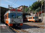 Da am Wochenende die FLP Züge  nur  im Halbstundentakt (statt wie unter der Woche alle 15 Minuten) verkehren, steht in Ponte Tresa neben dem nach Lugano fahrenden Be 4/12 im Hintergrund ein