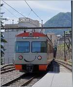 Ein FLP Be 4/12 verlässt Lugano in Richtung Ponte Tresa.