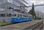 Der AVA BDWM BDe 4/4 10  Mutschälle-Zähni  (SWS/MFO 1928) erreicht als Fondue Tram im Rahmen des Weihnachtmarktes von Bremgarten den Bahnhof von Bremgarten.