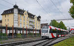 Am 17.08.2026 verl�sst der ABe 4/8 7002 den Bahnhof Wil in Richtung Frauenfeld